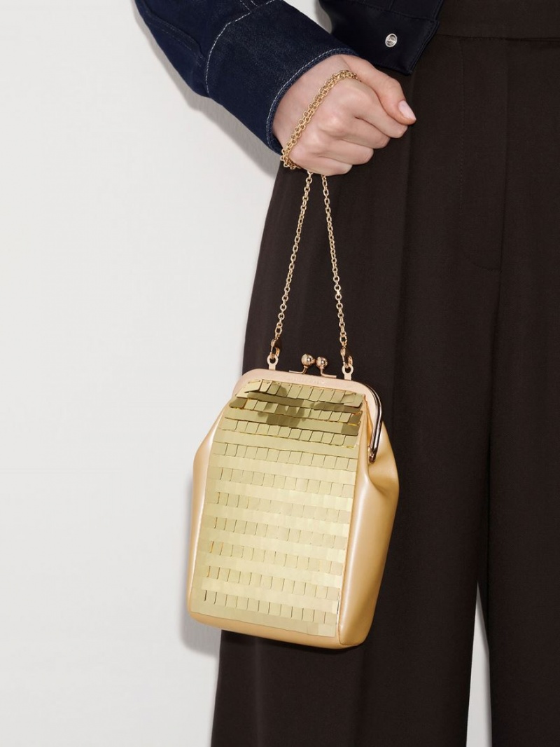 Pouches Charles & Keith Disc-Embellished Chain Handle Aurii | 124TDAJHK