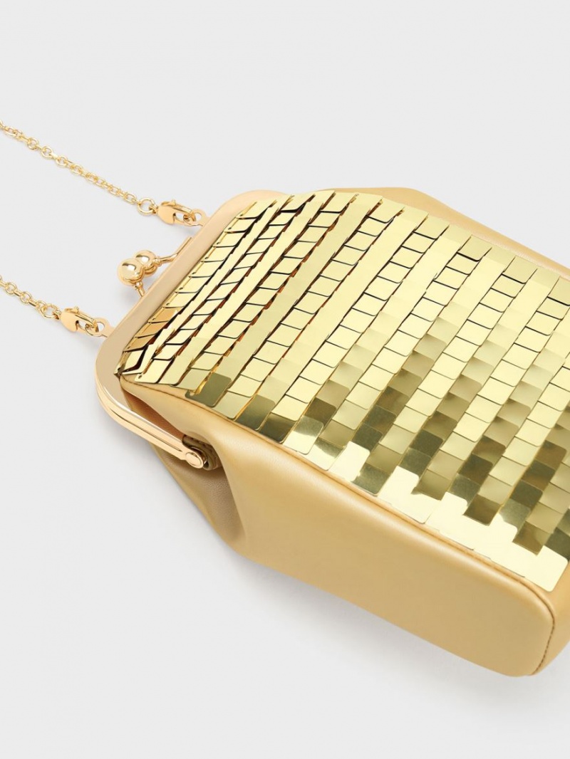 Pouches Charles & Keith Disc-Embellished Chain Handle Aurii | 124TDAJHK