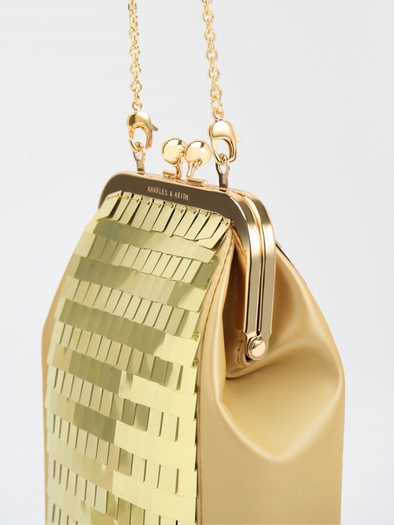Pouches Charles & Keith Disc-Embellished Chain Handle Aurii | 124TDAJHK