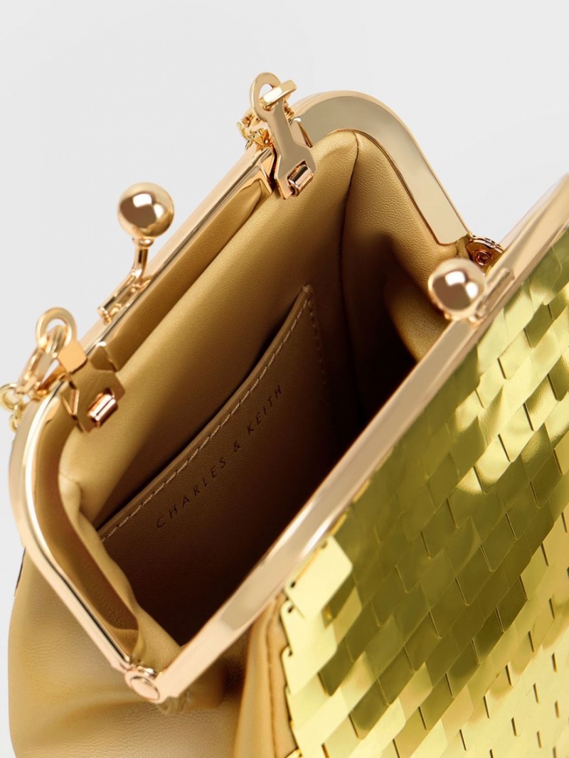 Pouches Charles & Keith Disc-Embellished Chain Handle Aurii | 124TDAJHK