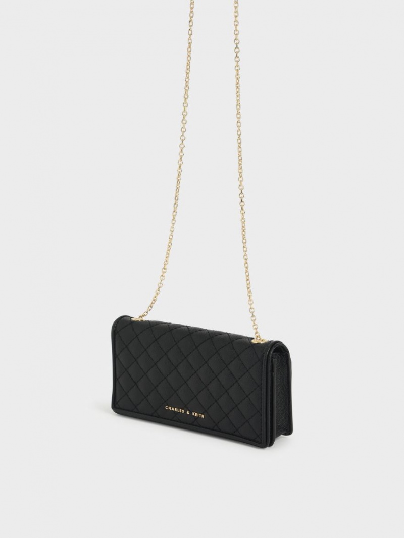 Pouches Charles & Keith Matlasat Negrii | 914ZIKJST