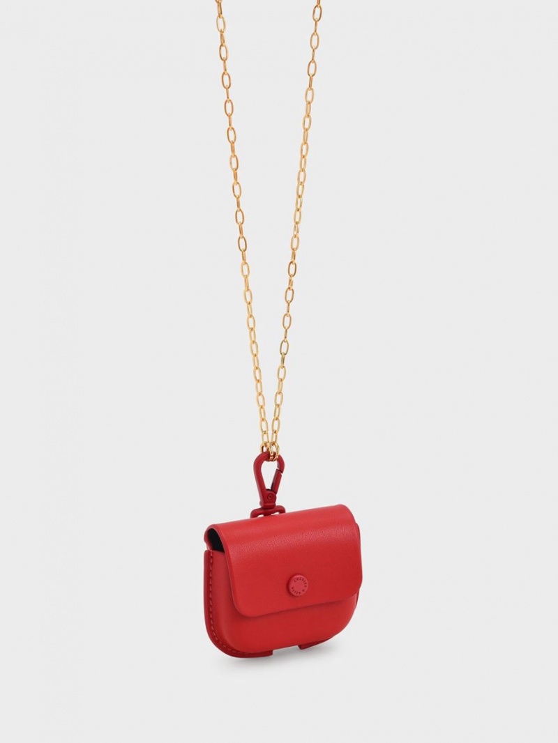 Pouches Charles & Keith Mini AirPods Rosii | 920MIRLCZ