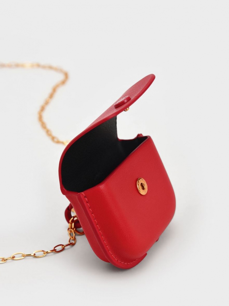 Pouches Charles & Keith Mini AirPods Rosii | 920MIRLCZ