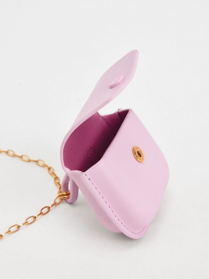 Pouches Charles & Keith Mini AirPods Roz Deschis | 205ZCBYIP