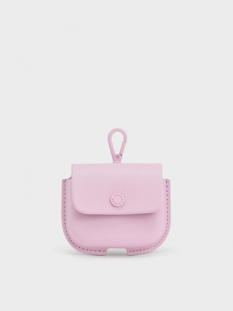 Pouches Charles & Keith Mini AirPods Roz Deschis | 205ZCBYIP