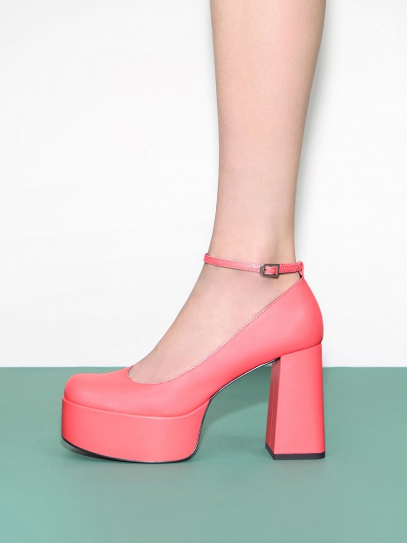 Pumps Charles & Keith Ankle-Curea Platforma Roz | 290OALXWI