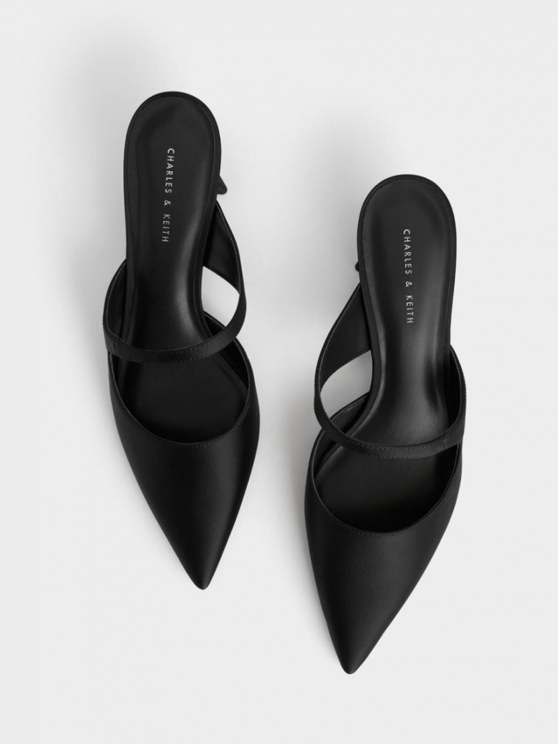 Pumps Charles & Keith Asymmetric Sculptural Heel Negrii | 923OIQECV
