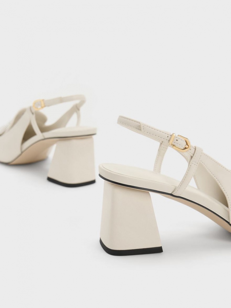 Pumps Charles & Keith Beaded Slingback Loafer Albi | 296VCDKLH