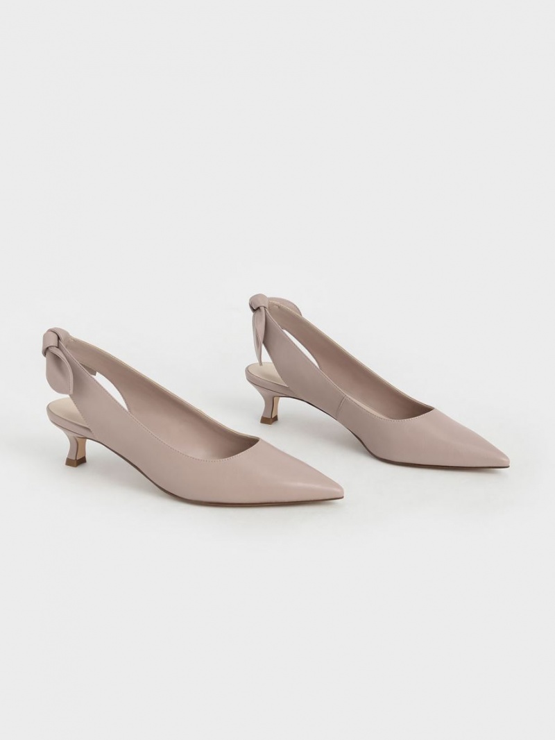 Pumps Charles & Keith Bow Slingback Roz | 302BSCUMY