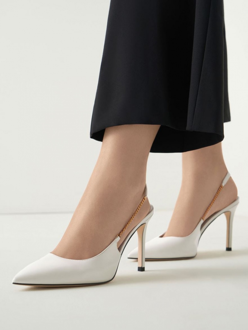 Pumps Charles & Keith Chain-Link Slingback Stiletto Albi | 085ILBXDA