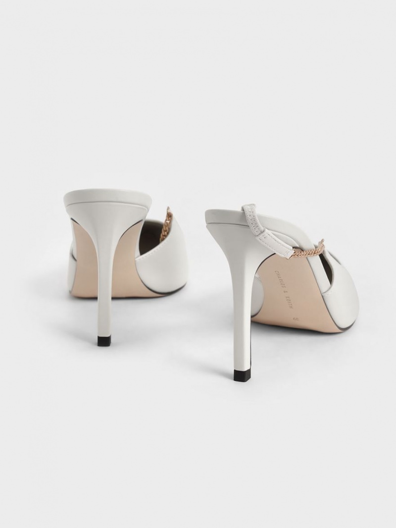Pumps Charles & Keith Chain-Link Slingback Stiletto Albi | 085ILBXDA