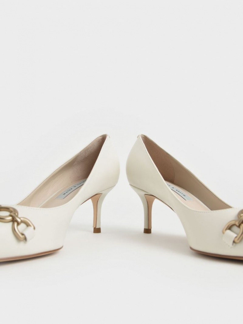 Pumps Charles & Keith Chain Link Pointed Bombeu Albi | 103VOBTFW