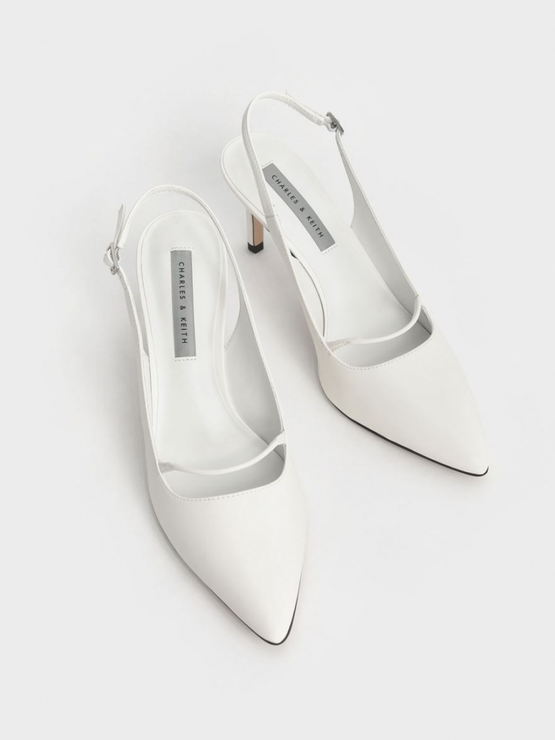 Pumps Charles & Keith Cut-Out Slingback Stiletto Albi | 647SVWNFT