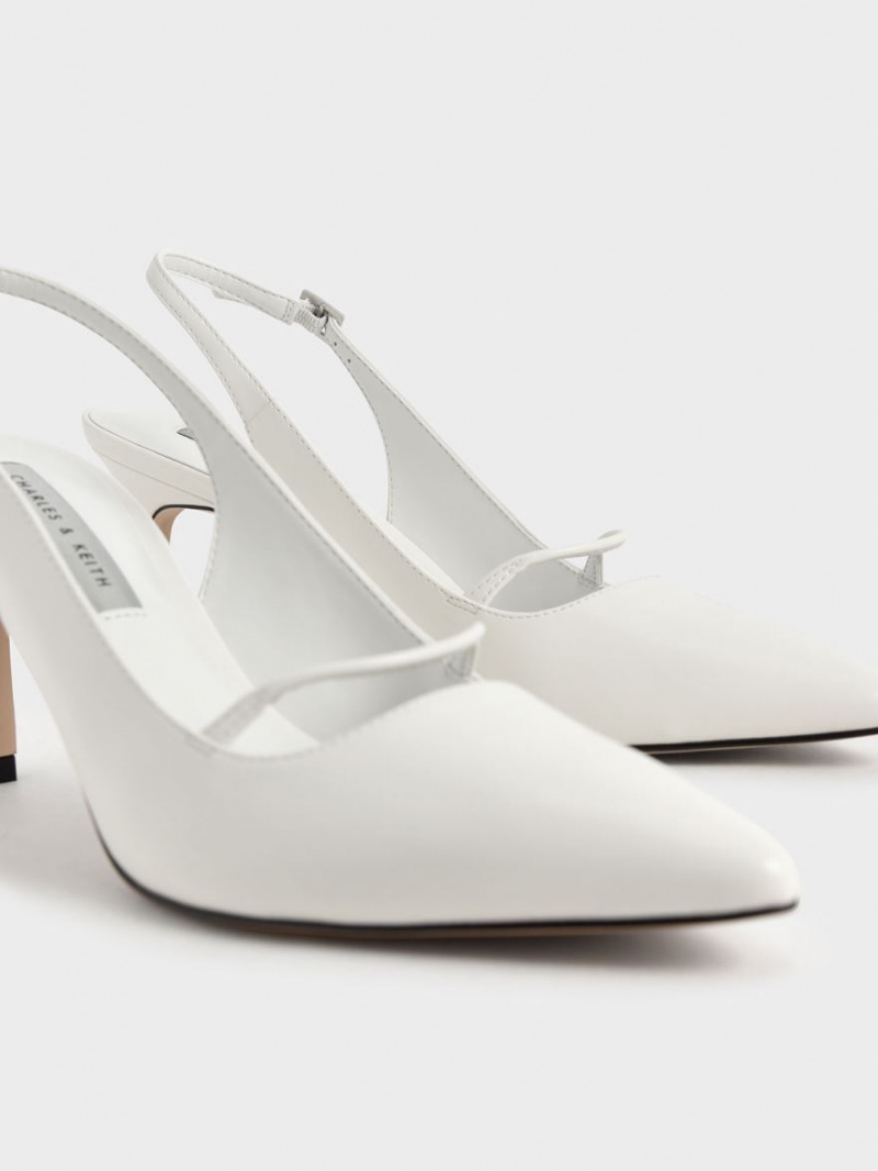 Pumps Charles & Keith Cut-Out Slingback Stiletto Albi | 647SVWNFT