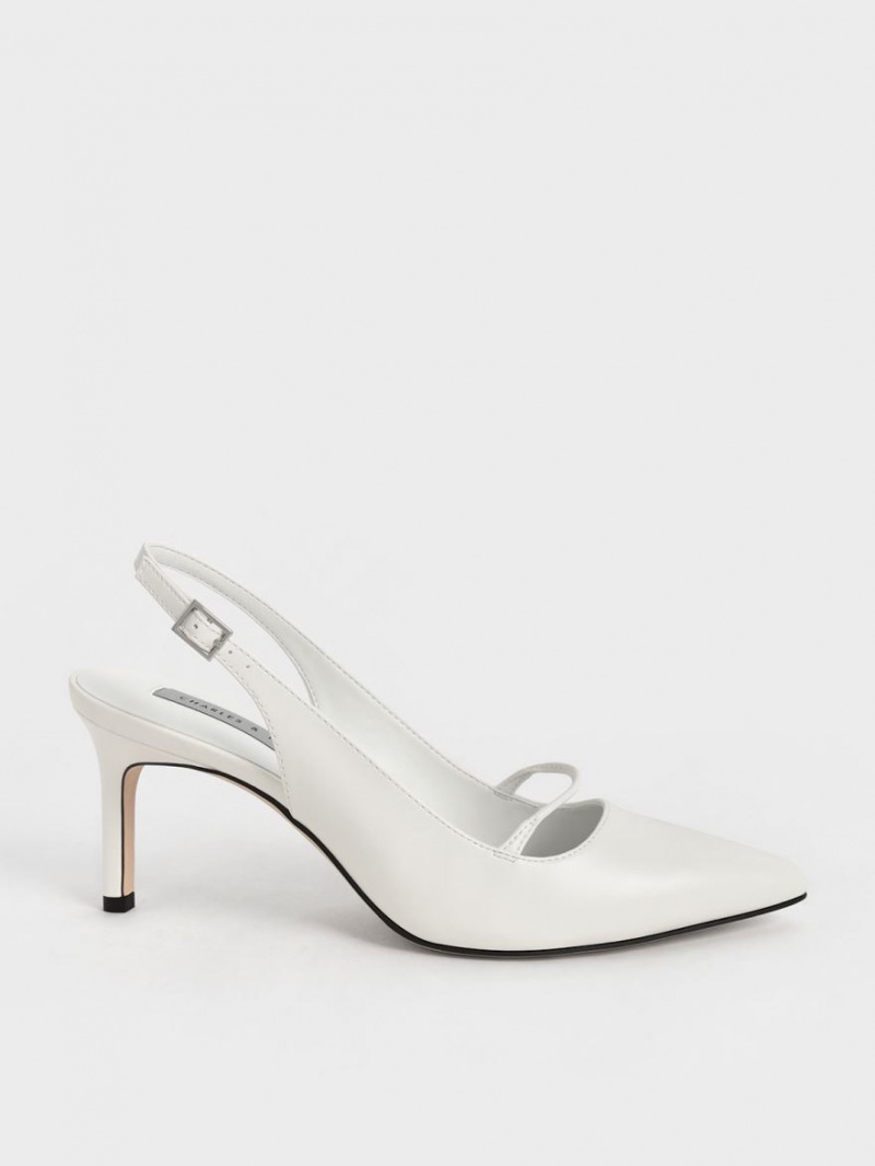 Pumps Charles & Keith Cut-Out Slingback Stiletto Albi | 647SVWNFT