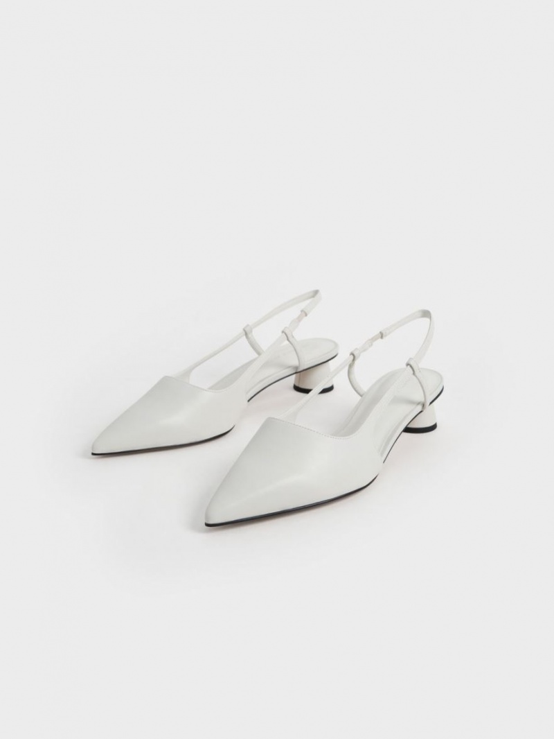 Pumps Charles & Keith Cylindrical Heel Slingback Albi | 024DXREQI