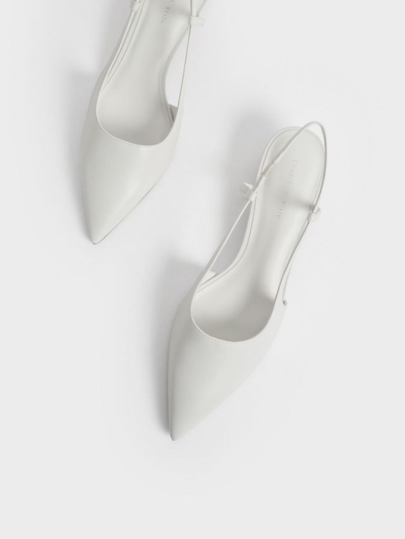 Pumps Charles & Keith Cylindrical Heel Slingback Albi | 024DXREQI