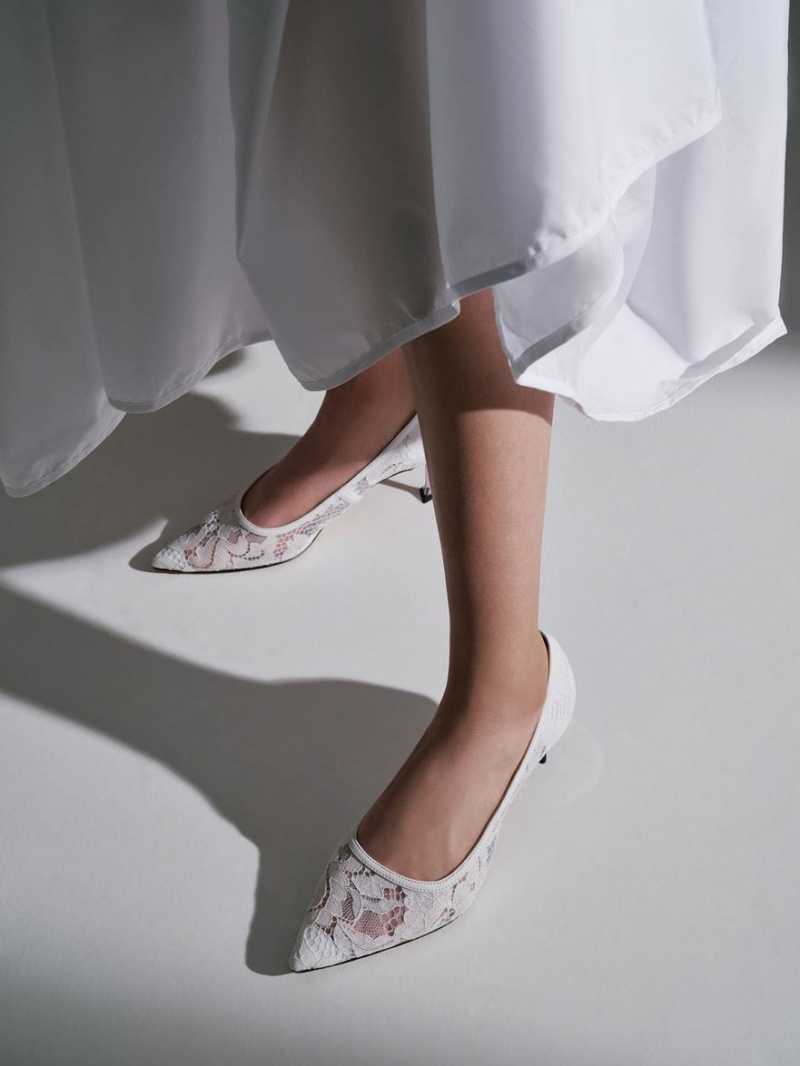 Pumps Charles & Keith Dantela Sculptural Heel Albi | 430OYTMSL