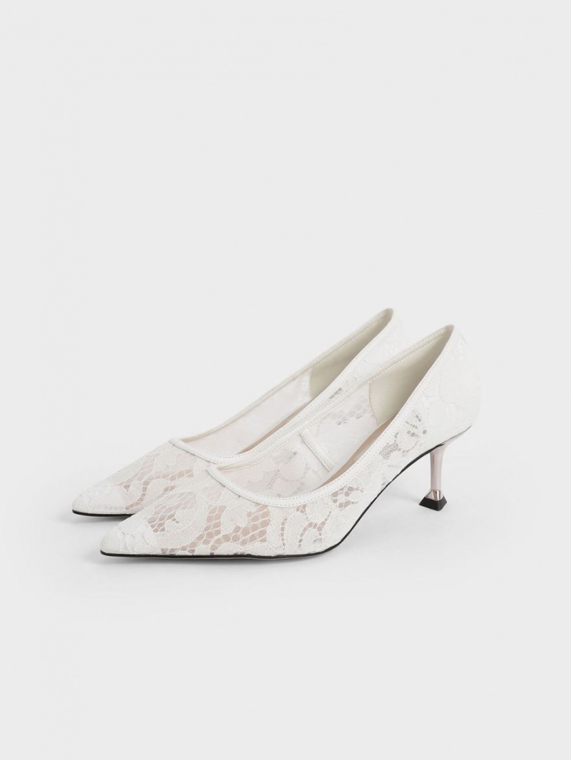 Pumps Charles & Keith Dantela Sculptural Heel Albi | 430OYTMSL
