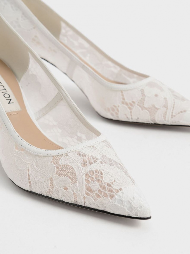 Pumps Charles & Keith Dantela Sculptural Heel Albi | 430OYTMSL