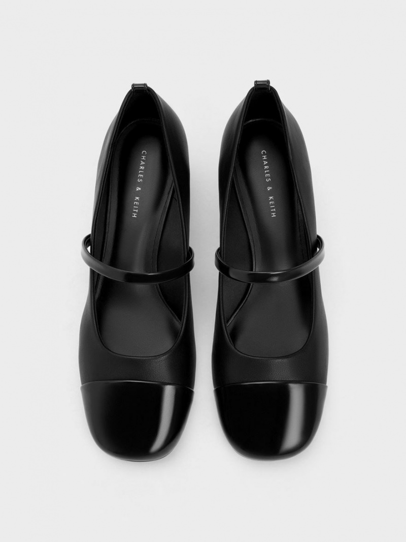 Pumps Charles & Keith Delicate Chain-Link Mary Jane Negrii | 926ZVWFCQ