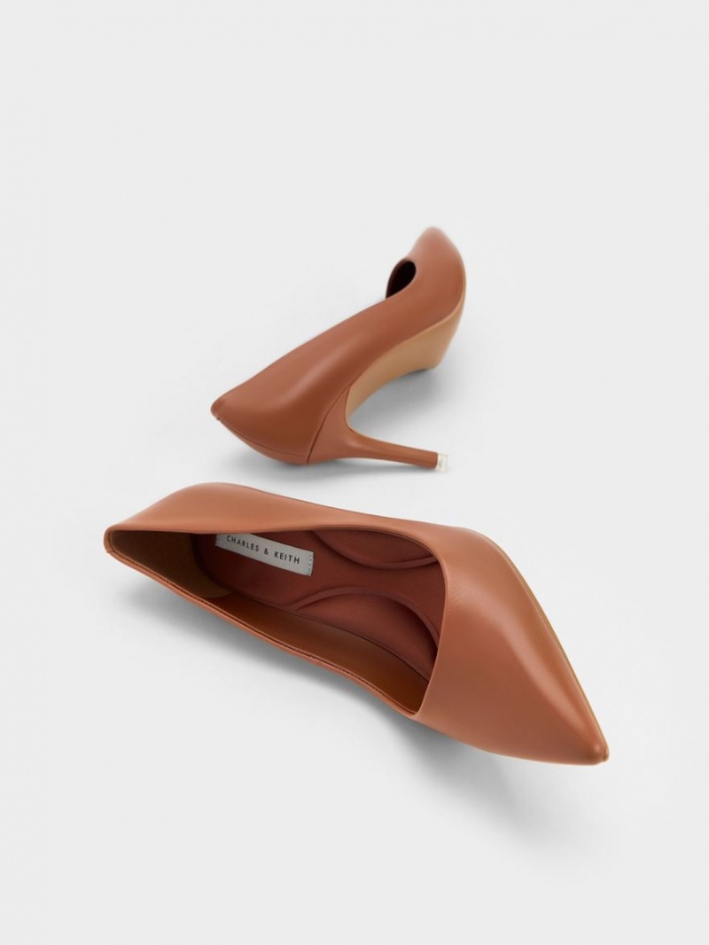 Pumps Charles & Keith Emmy Pointed-Bombeu Maro | 583ZAQNXJ