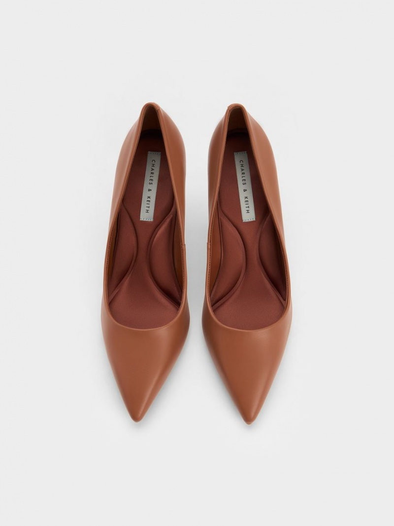 Pumps Charles & Keith Emmy Pointed-Bombeu Maro | 583ZAQNXJ