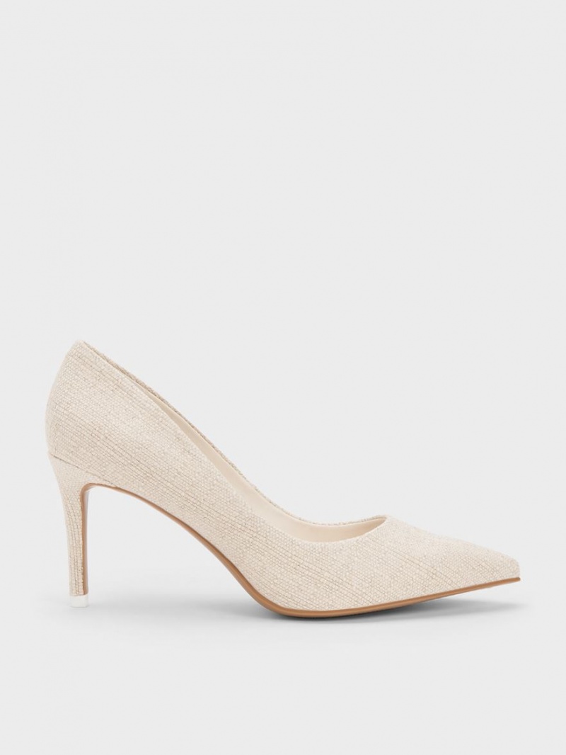Pumps Charles & Keith Emmy Pointed-Bombeu Bej | 456ETWCUK