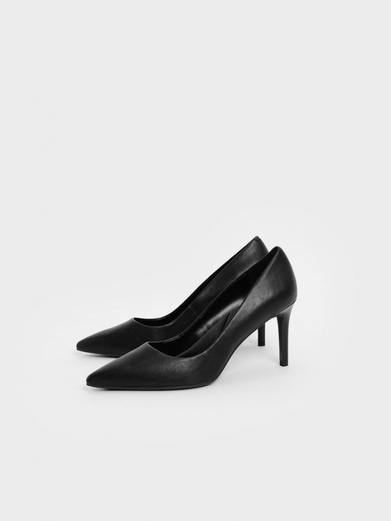 Pumps Charles & Keith Emmy Pointed-Bombeu Negrii | 958MRSDOA