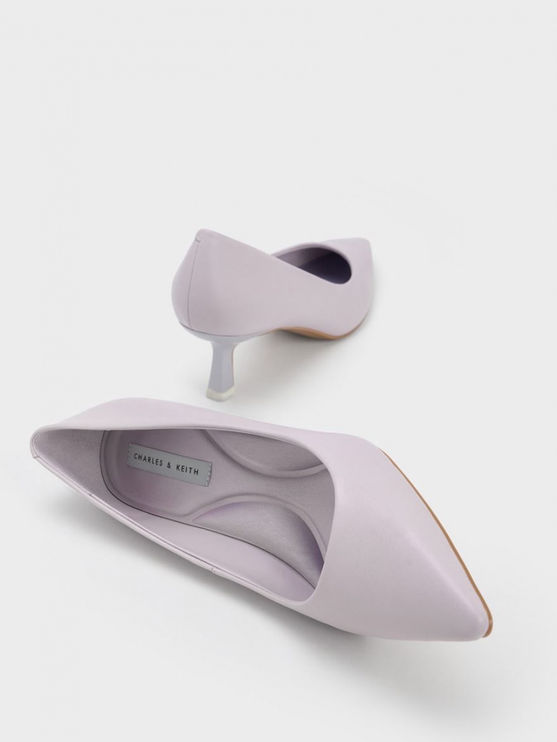 Pumps Charles & Keith Emmy Spool Heel Violet | 185JFNYRE