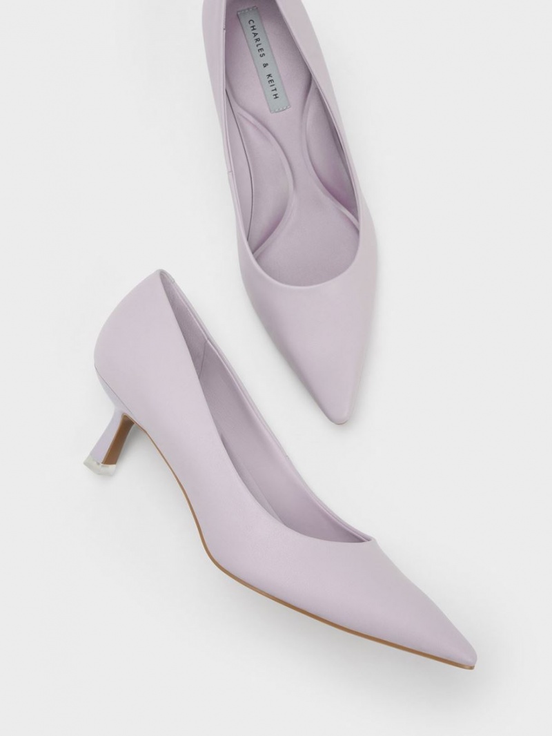Pumps Charles & Keith Emmy Spool Heel Violet | 185JFNYRE