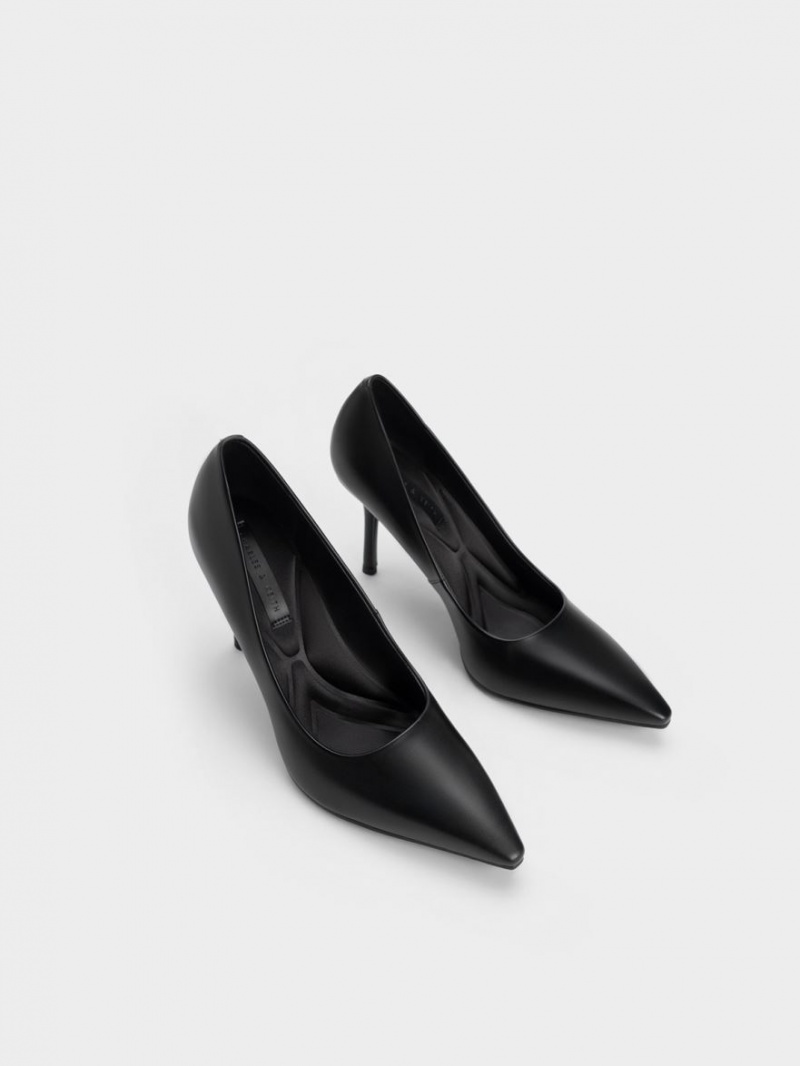 Pumps Charles & Keith Emmy Stiletto Heel Negrii | 460VBEASG