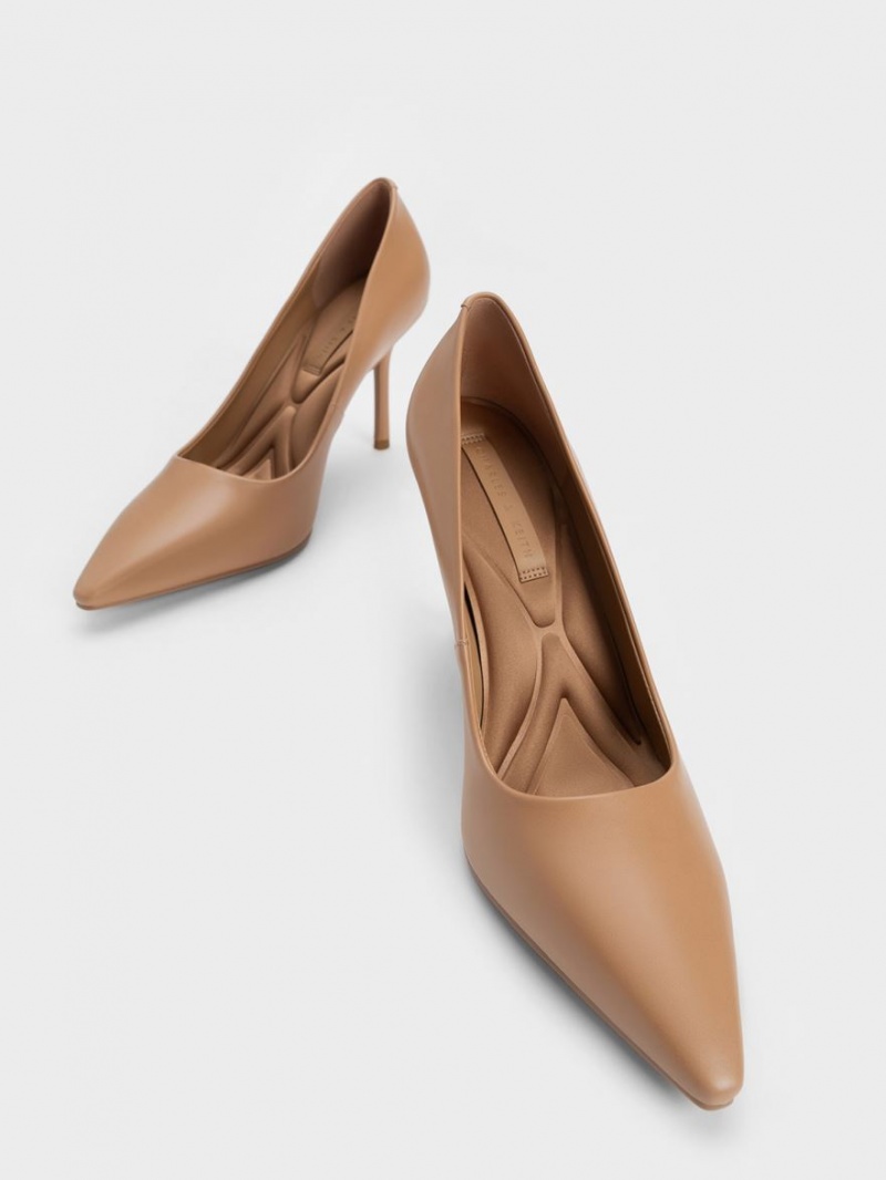 Pumps Charles & Keith Emmy Stiletto Heel Maro | 624OQSTYD