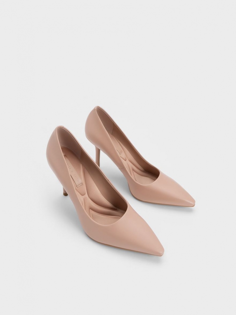Pumps Charles & Keith Emmy Stiletto Heel Bej | 285BIGFCZ