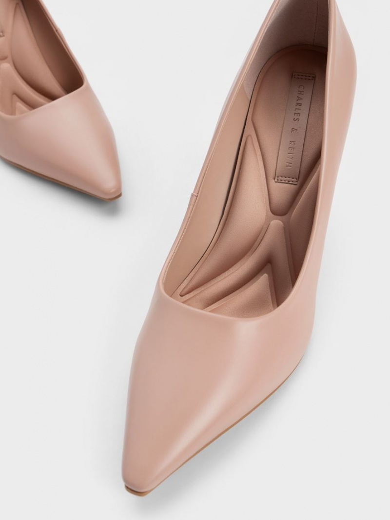 Pumps Charles & Keith Emmy Stiletto Heel Bej | 285BIGFCZ