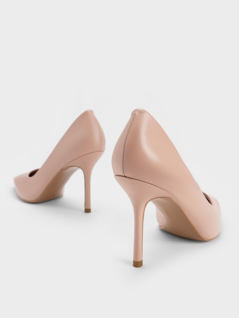 Pumps Charles & Keith Emmy Stiletto Heel Bej | 285BIGFCZ