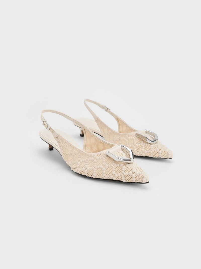 Pumps Charles & Keith Gabine Patterned Slingback Albi | 172YLATEG