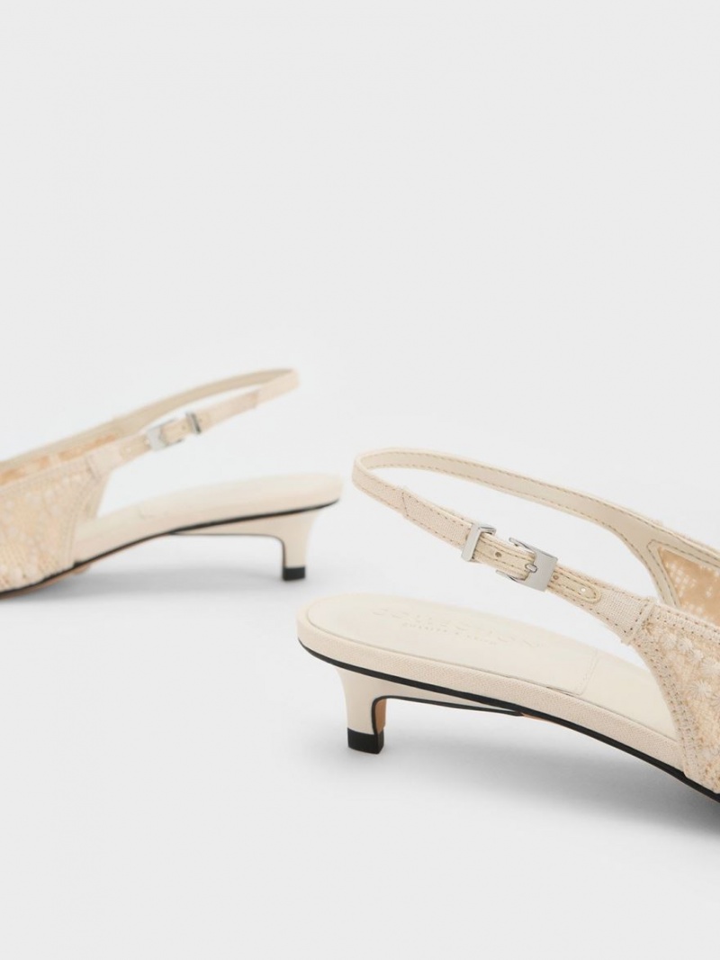 Pumps Charles & Keith Gabine Patterned Slingback Albi | 172YLATEG