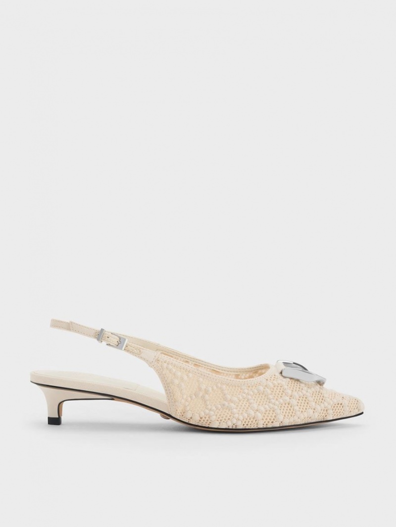 Pumps Charles & Keith Gabine Patterned Slingback Albi | 172YLATEG