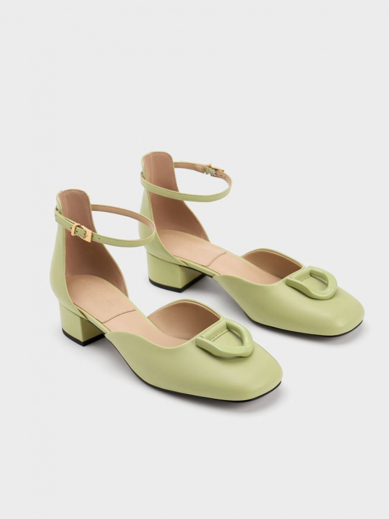 Pumps Charles & Keith Gabine Piele D'Orsay Verzi | 723SZJUXF