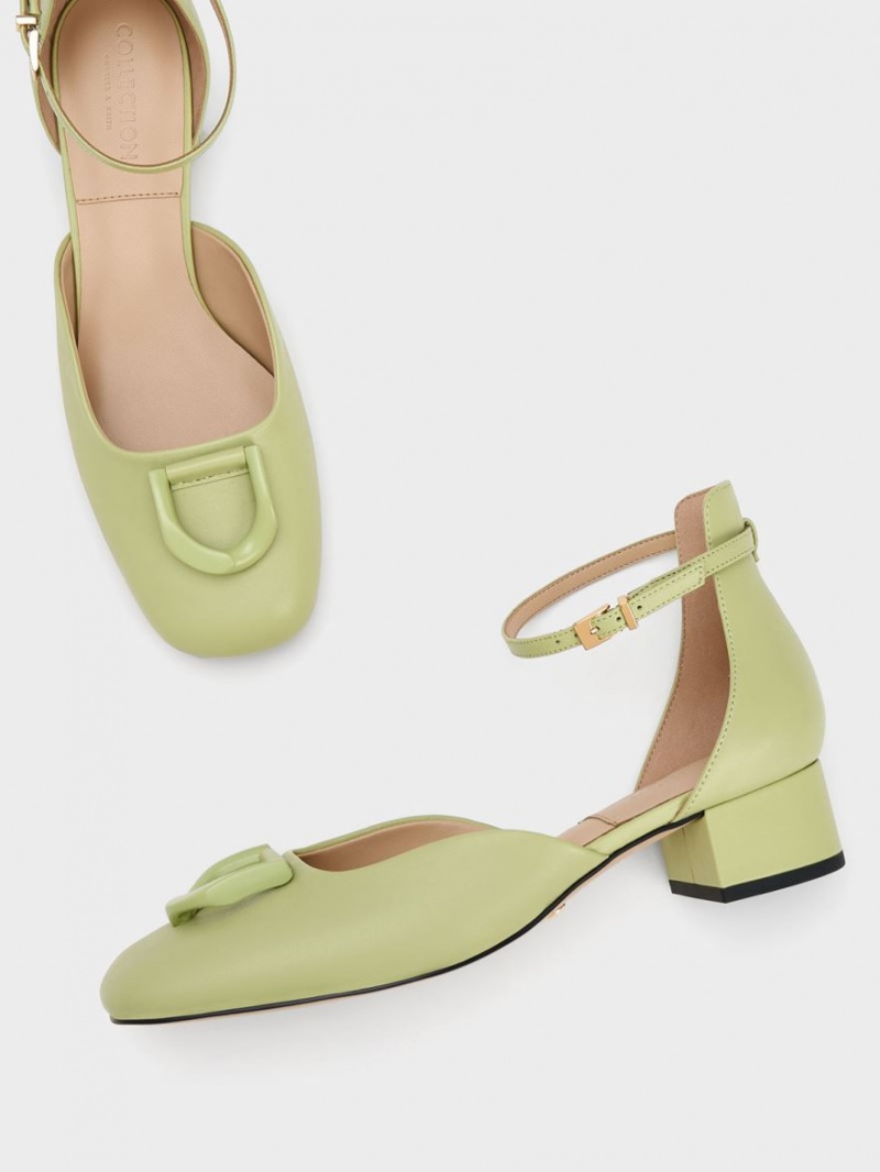 Pumps Charles & Keith Gabine Piele D'Orsay Verzi | 723SZJUXF