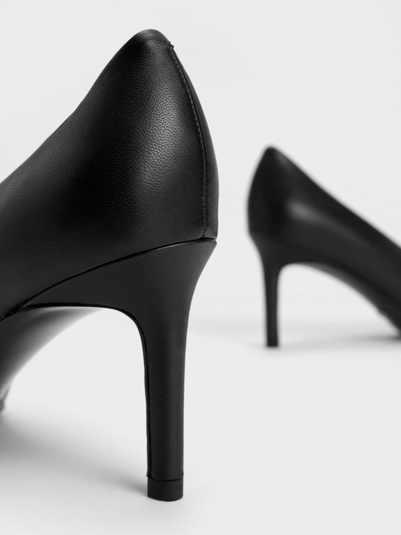 Pumps Charles & Keith Gabine Piele Negrii | 907YMOJSQ