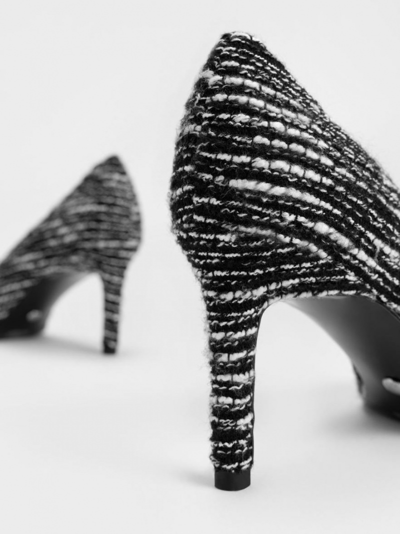 Pumps Charles & Keith Gabine Tweed Bombeu-Cap Colorati | 172XRLYVS
