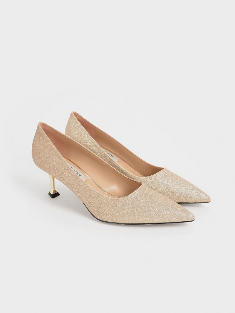 Pumps Charles & Keith Glittered Kitten Heel Aurii | 692NBSHFO