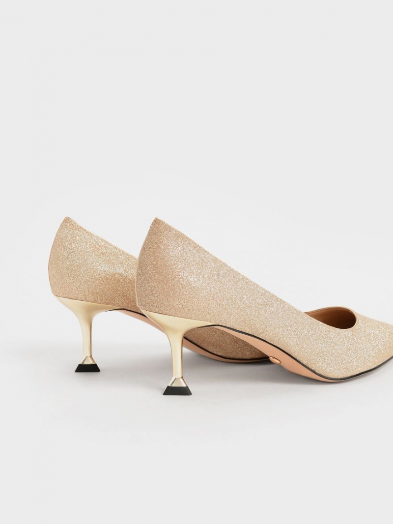 Pumps Charles & Keith Glittered Kitten Heel Aurii | 692NBSHFO