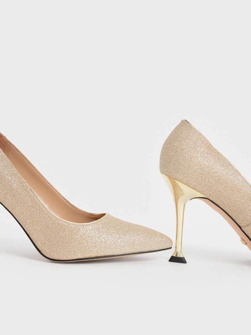 Pumps Charles & Keith Glittered Sculptural Stiletto Heel Aurii | 912ZTUPVR