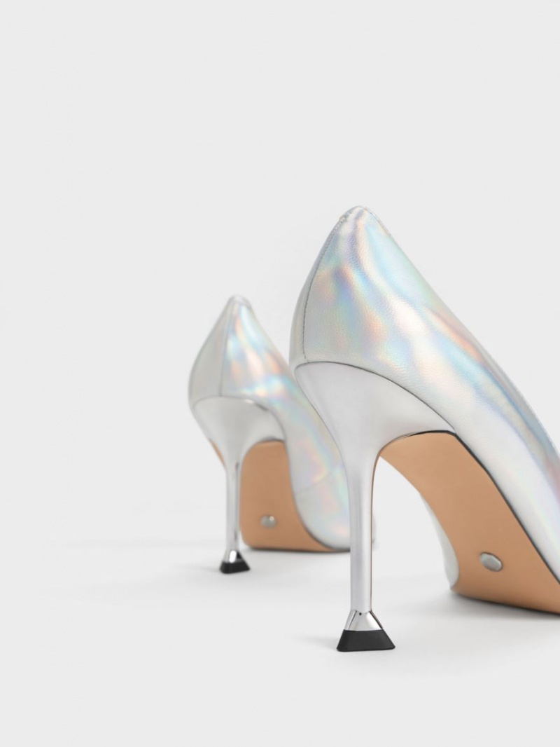 Pumps Charles & Keith Holographic Piele Gem-Embellished Colorati | 508RNVXLY