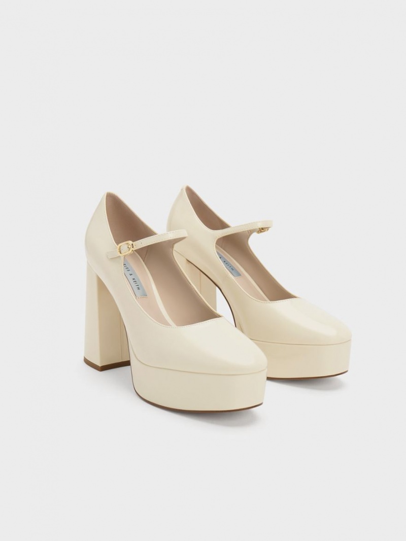 Pumps Charles & Keith Jemma Lacuita Platforma Mary Jane Albi | 760SBFHOW