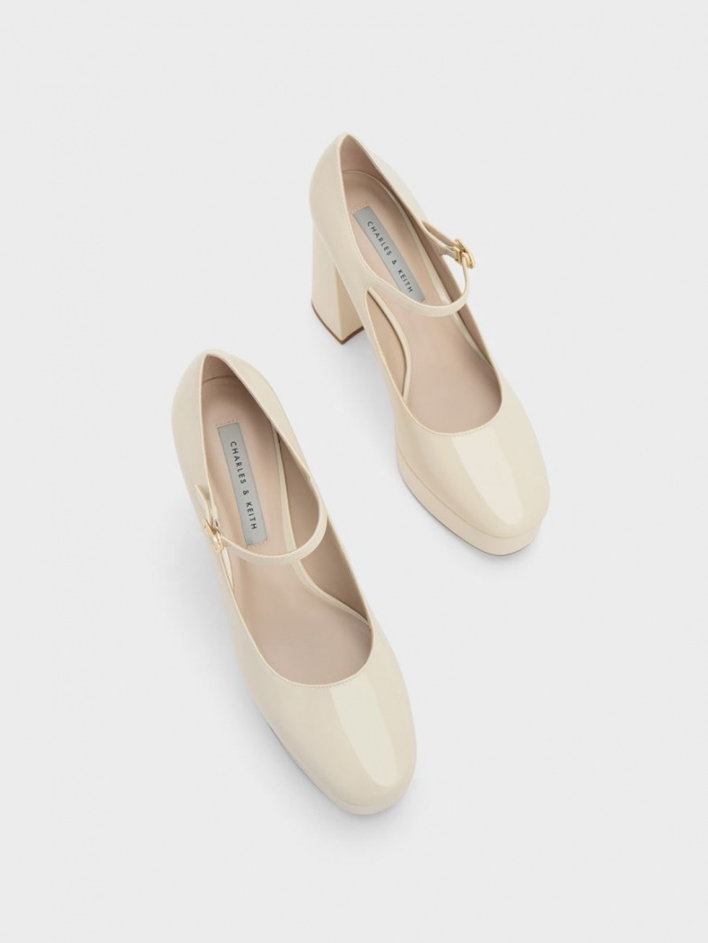 Pumps Charles & Keith Jemma Lacuita Platforma Mary Jane Albi | 760SBFHOW