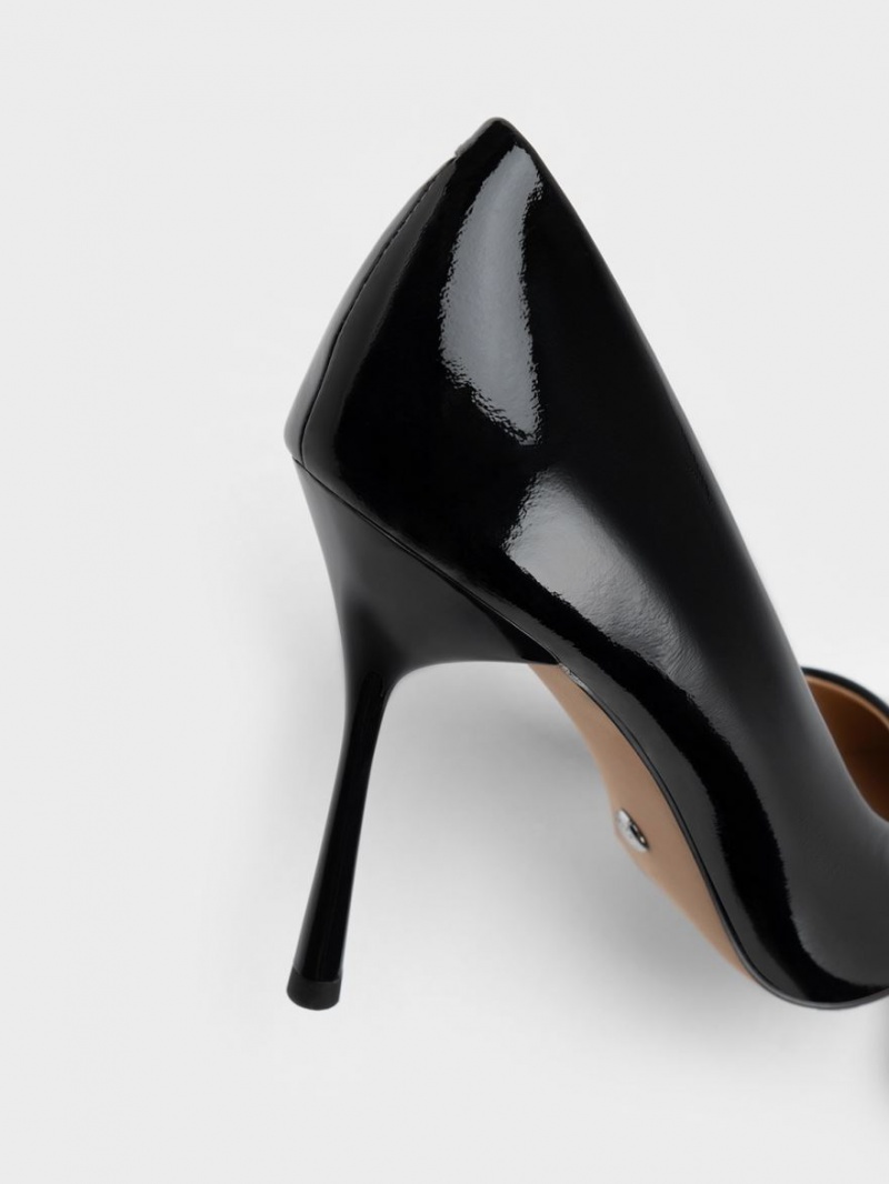 Pumps Charles & Keith Kyra Lacuita Piele Negrii | 890LDMPXW